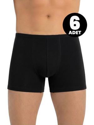 Öts 6'lı Erkek Boxer Ince Bel Lastikli (%47 Modal - %47 Pamuk - %6 Elastan)