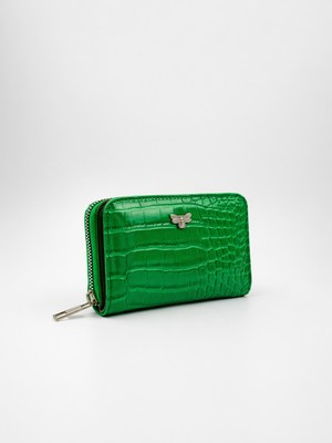 Uccello Kadın Kroko Desenli Fermuarlı Cüzdan – Kartlıklı, Bozuk Para Bölmeli, Şık ve Kullanışlı Cüzdan