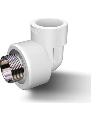 FIRAT PLASTİK Fırat Plastik 32X1" Dış Dişli Dirsek Pprc Beyaz