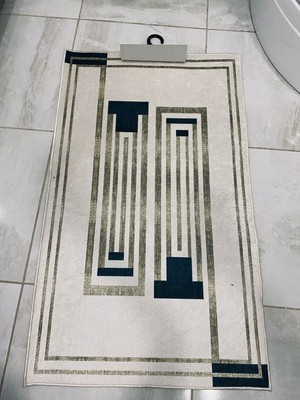 PremiumPort Kaymaz Tabanlı 2'li Banyo Paspas Takımı, Makinede Yıkanabilir