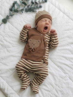Panfilia Erkek Bebek Hastane Çıkışı 3'lü Set / Zıbın