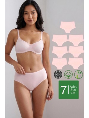 Meine Liebe Unterwäsche Pamuklu 7'li Paket Yüksek Bel Toparlayıcı Etkili Bato Külot