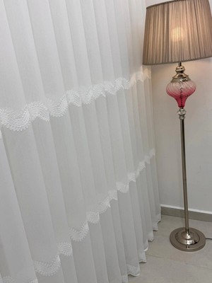 Nivemes Home Nivemeshome Perlina 101 Ekru  1/2,5  Pileli Tül Perde Apm