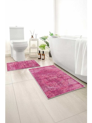 PremiumPort Yumuşak ve Kaymaz 2'li Banyo Paspası Takımı, Yıkanabilir, 60X100 ve 50X60