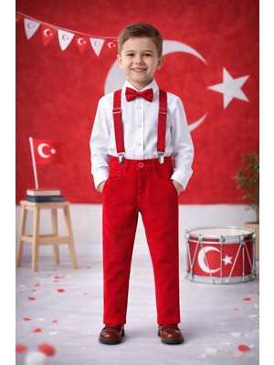 tinytrends Erkek Çocuk Salopet Takım Elbise 23 Nisan Gösteri Kıyafeti