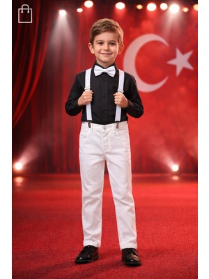 tinytrends Erkek Çocuk Salopet Takım Elbise 23 Nisan Gösteri Kıyafeti