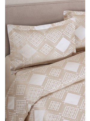 Bir Home Likya Jakarlı Fransız Dantelli Modern Çift Kişilik Yatak Örtüsü Takımı 240X250CM