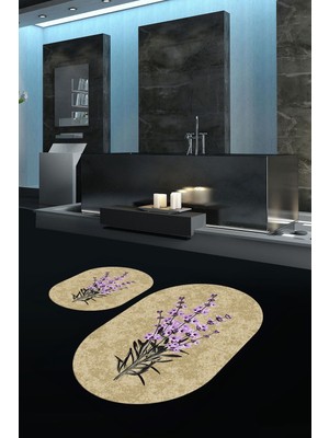 PremiumPort Yıkanabilir, Kaymaz Tabanlı Oval Banyo ve Klozet Takımı Seti