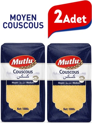 Mutlu Makarna Fas Kuskus - 2 kg Morocco Moyen Couscous / Fas Kuskus Moyen