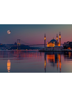 Aden Dijital Dekoratif Istanbul Manzara Kanvas Tablo