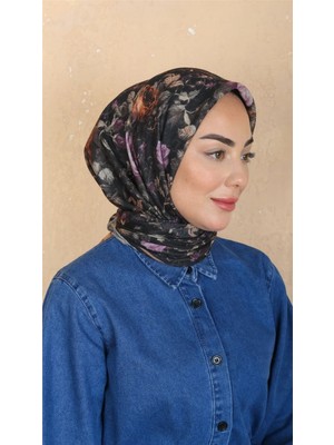 Lo'cella Pamuklu Soft Eşarp 4560-4 Siyah