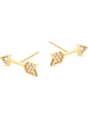 goldkupe 14 Ayar Altın Aşkı Oku Küpe 1,26 gr