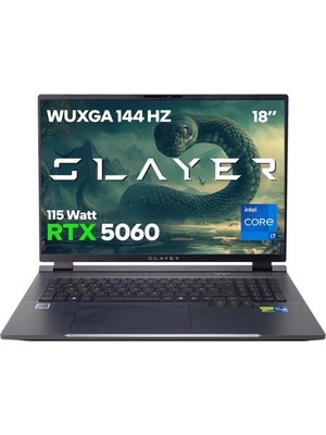 Game Garaj Slayer X7T XL-5060 C2 Intel Core I7 14650HX 32GB Ram 1tb SSD RTX5060 18" 144Hz Wuxga IPS Freedos Oyuncu Laptop