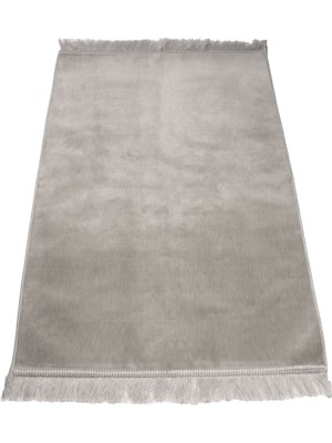 Hayrat Neşriyat Kadife Velur Seccade Düz Renk (70X110 Cm. Gri)