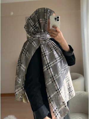 Buscarfs Gri Ithal Vual Ipek Şal