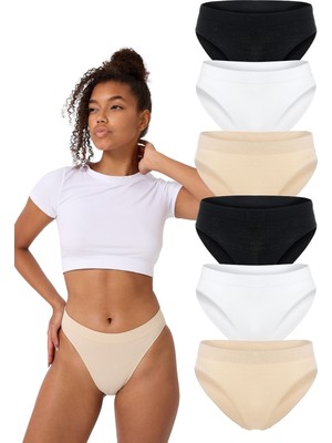 Forever More 6'lı Dikişsiz Basic Kadın Slip Külot