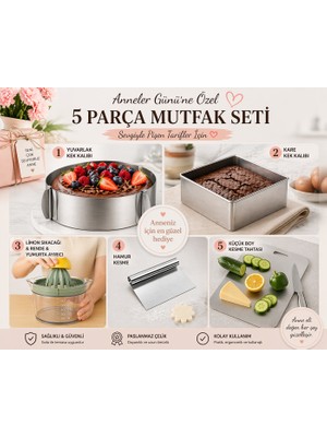 Lilasso Anneler Günü Özel 5 Parça Mutfak Seti