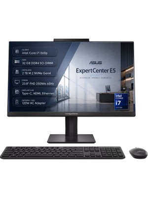 Asus Expertcenter E5 E5402WVAK-BA0360 I7-1360P 32GB 2tb SSD 23.8" Fhd Windows 11 Home All In One Bilgisayar