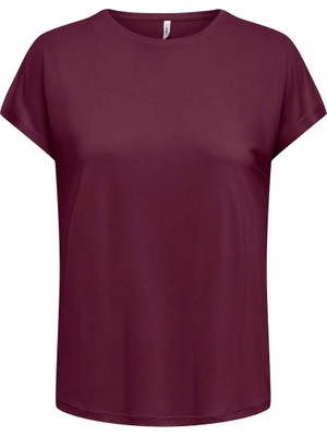 Only Onlhannah S/s Batsleeve Top Jrs Kadın T-Shirt Bordo (15371576)