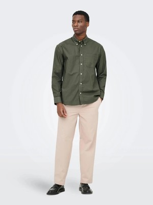 Only & Sons Onssinus Tapered Loose Flex 0367 Pants Erkek Pantolon Gri (22037322)
