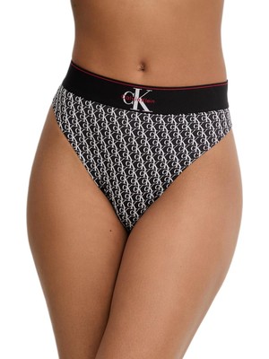 Calvin Klein Kadın Siyah Yüksek Bel Bikini Külot LV00QF8705