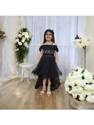 Ahsenim Bebe Çapraz Ipli Kuyruklu Kısa Gezboy Abiye Elbise