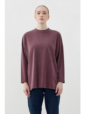 Merwishop Merwish Spor Model Bluz Tunik 1807 Bordo