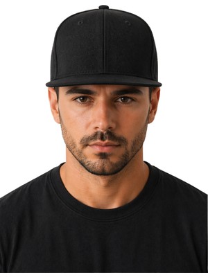 Siyah Snapback Şapka Düz Siper Ayarlanabilir Unisex Hip Hop Kep