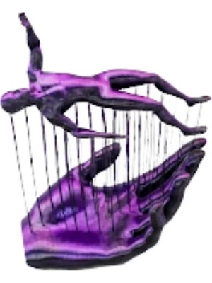 Shekip Jewellery 3D Mor Insan Figürü Dekoratif Duvar ve Masa Üstü Sanat Objesi
