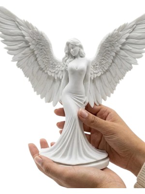 Shekip Jewellery Minimalist Melek Insan Figürlü 3D Heykel Dekoratif Biblo Ev Dekoru