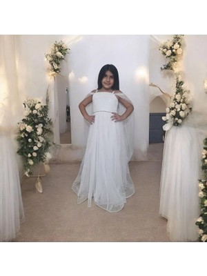 Ahsenim Bebe Pul Payet Robalı Tül Kol Gezboy Abiye Elbise