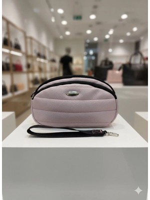 Newish Polo Portföy Stil Çift Gözlü Makyaj ve El Çantası-Dokulu Model
