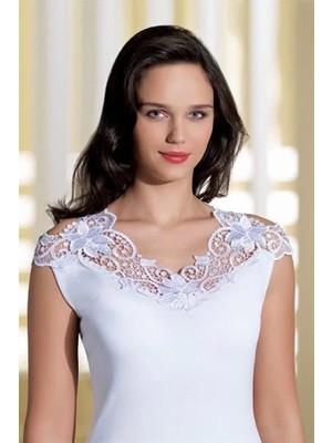 Modenya Şahinler Arkası Güpürlü Atlet B396