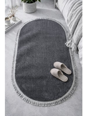 Melena Carpet Premium Peluş Yolluk Kaymaz Taban Yumuşak Dokulu Oval Modern Halı