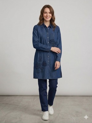 Kayra Çiçek Detaylı Tunik 21080