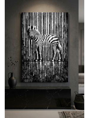 Artease Modern Gümüş Zebra Kanvas Tablo