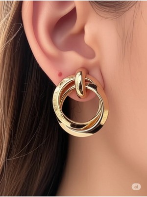 Famemus Accessory Sevgiler ve Özel Günlere Çelik Rose Küpe