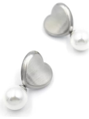 Die Grup Inci Kalp Küpe - Gümüş