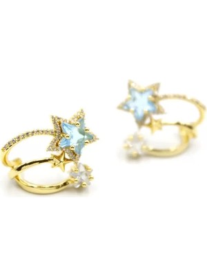 Die Grup Çoklu Yıldız Küpe - Altın