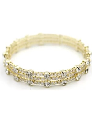 Die Grup Zirkon Taşlı Bilezik - Altın