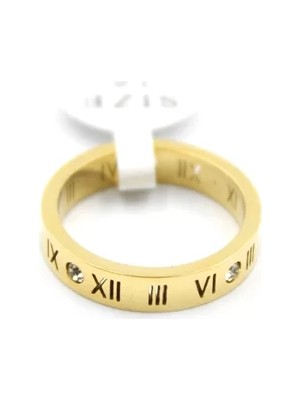 Die Grup 6'lı Roma Rakamlı Yüzük - Altın
