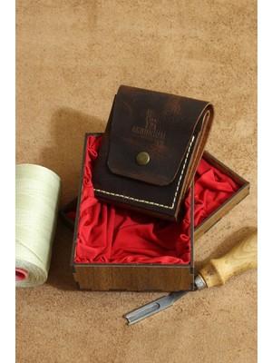 Akronium Leather Hakik Crazy Deri Çıt Çıtlı Cüzdan