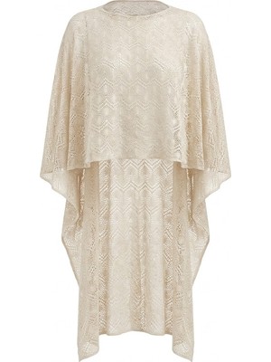 Aquella Triko Dantel Ekru  Kaftan