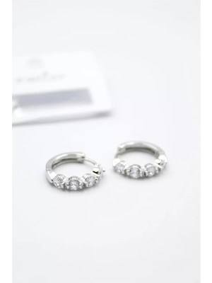 Die Grup Taşlı Küpe - Gümüş