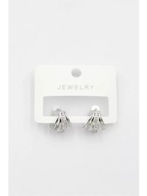 Die Grup Taşlı Küpe - Gümüş