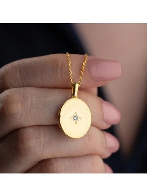 Gumush Gümüş Kutup Yıldızı Açılabilir Kadın Kolye