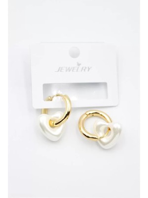 Die Grup Inci Kalp Küpe - Altın