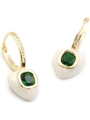 Die Grup Mineli Kalp Küpe - Yeşil