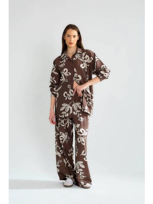 Robin M38089 Kadın Gömlek Pantolon Takım