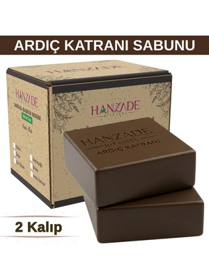 Hanzade Bitkisel Ardıç Katranı Sabunu Katranlı Sabun 2 Kalıp El Yapımı Doğal Geleneksel Hatay Sabunu (Kendi Kutusunda)